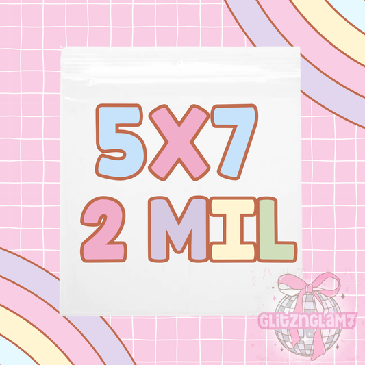 5x7 Polypropylene Bags- 2 MIL