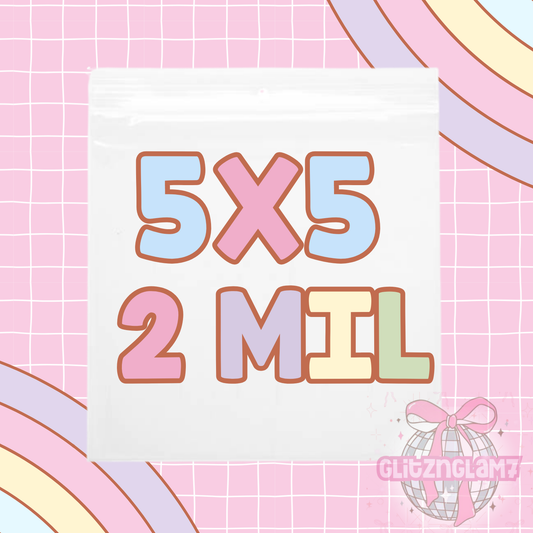 5x5 Polypropylene Bags- 2 MIL