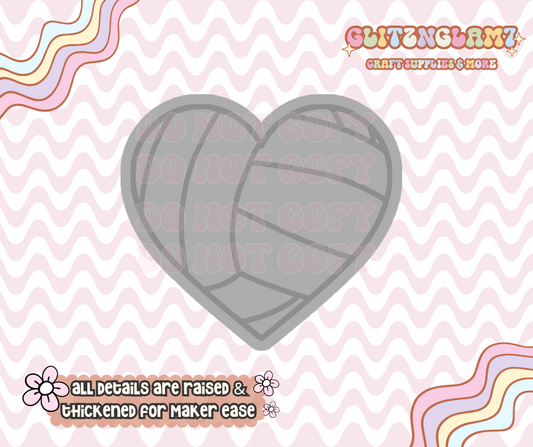 Volleyball Heart Silicone Mold