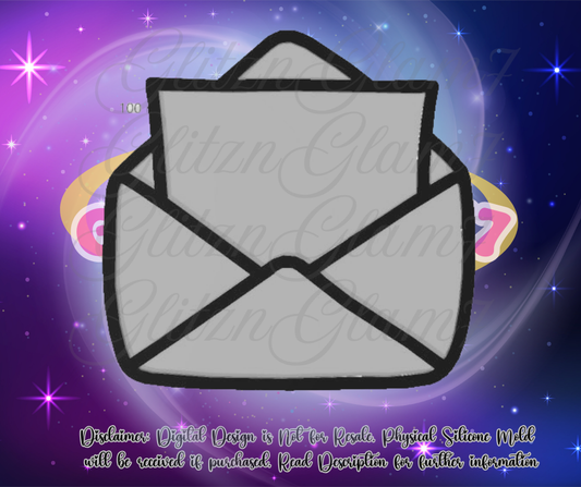Blank Mailing Letter Premium Silicone Mold (Cardstock Option)