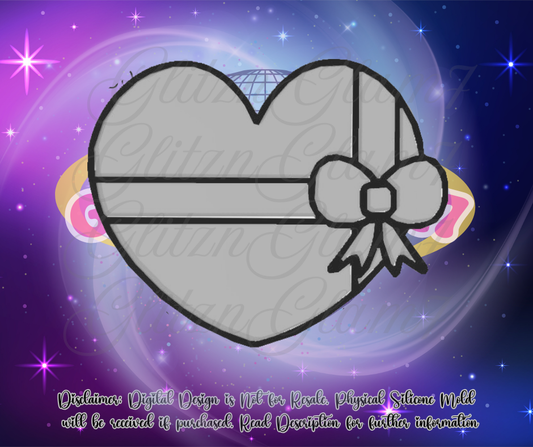 Valentine's Heart Box w/ Bow Premium Silicone Mold