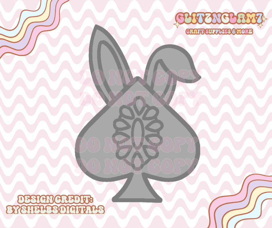 Heart w/ Concho & Bunny Ears Silicone Mold