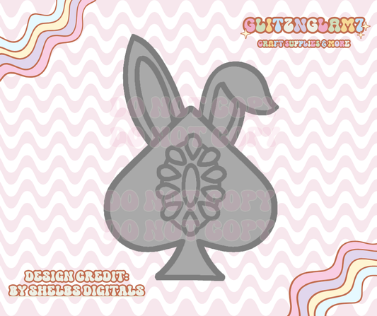 Heart w/ Concho & Bunny Ears Silicone Mold