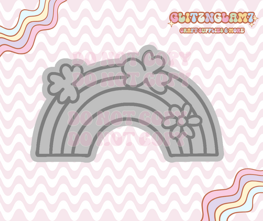 Rainbow w/ Clovers & Daisy Premium Silicone Mold