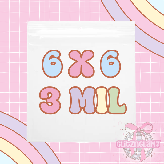 6x6 Polypropylene Bags- 3 MIL