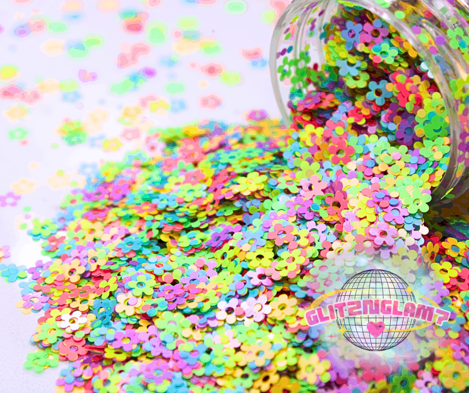 Flower Power - Flower Shaped Glitter Mix