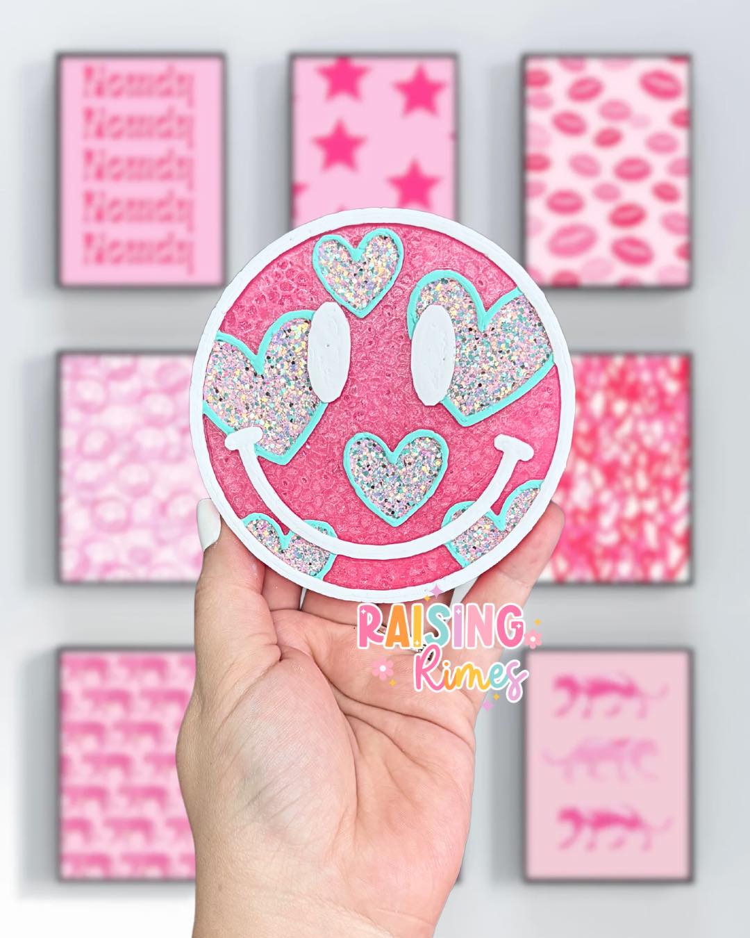 Smiley with Hearts Silicone Mold-GNG7 Exclusive