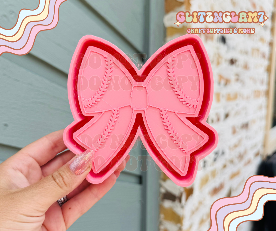 Coquette Baseball Bow Silicone Mold