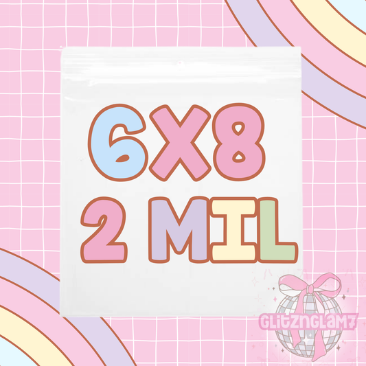 6x8 Polypropylene Bags- 2 MIL