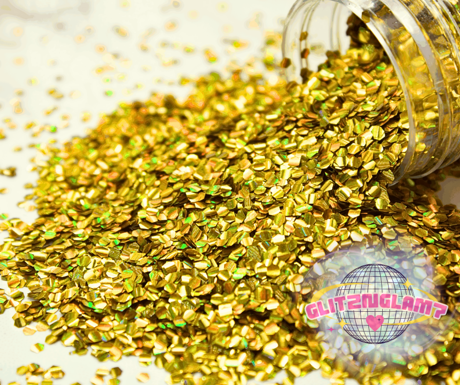 Gold Eye of the Tiger - Embossed Glitter