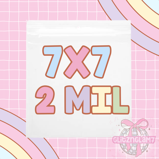 7x7 Polypropylene Bags- 2 MIL