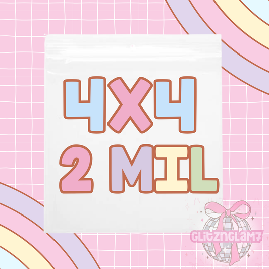 4x4 Polypropylene Bags- 2 MIL