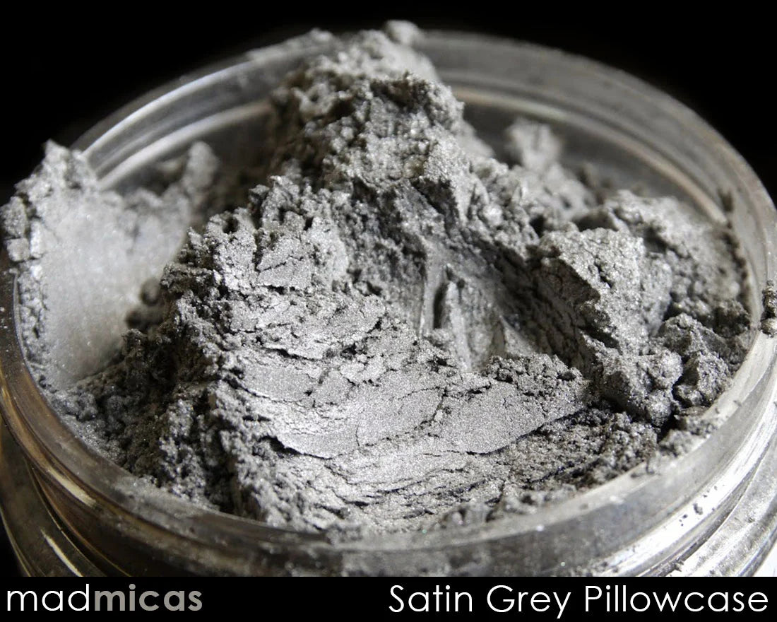 Satin Grey Pillowcase Silver Mica