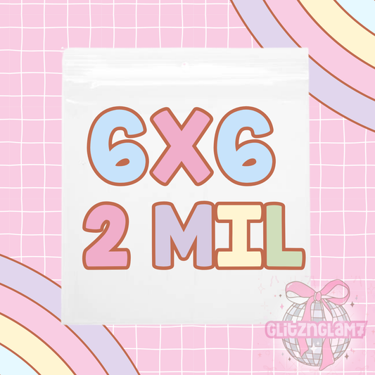 6x6 Polypropylene Bags- 2 MIL