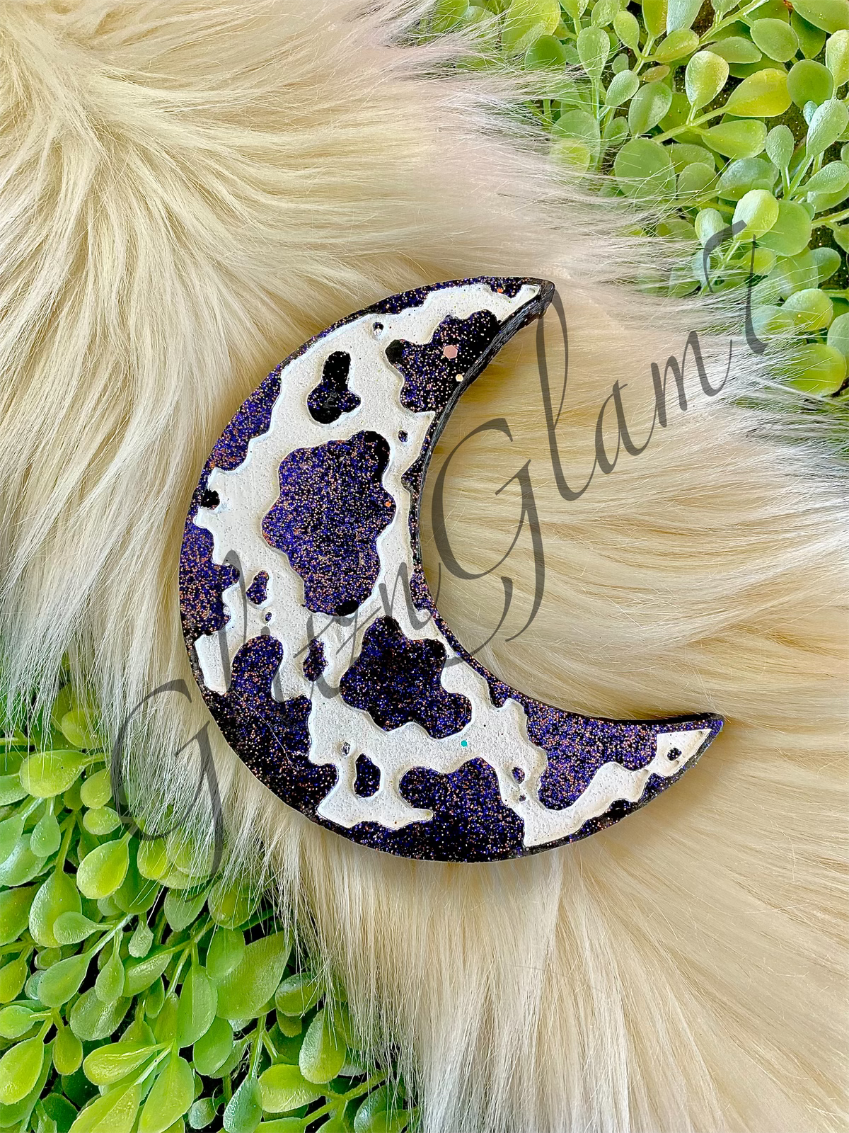 Cow Print Moon Silicone Mold