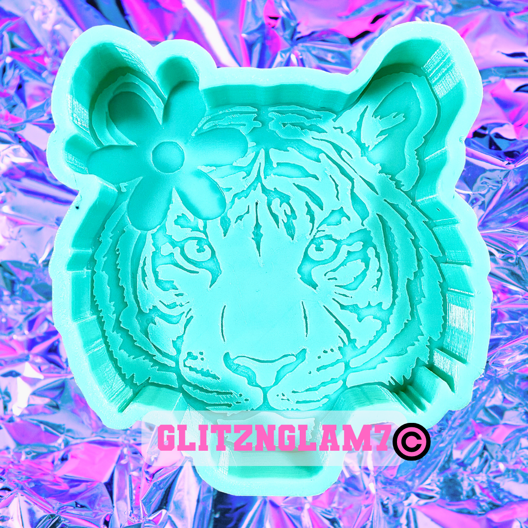 Tiger w/ Flower Silicone Mold