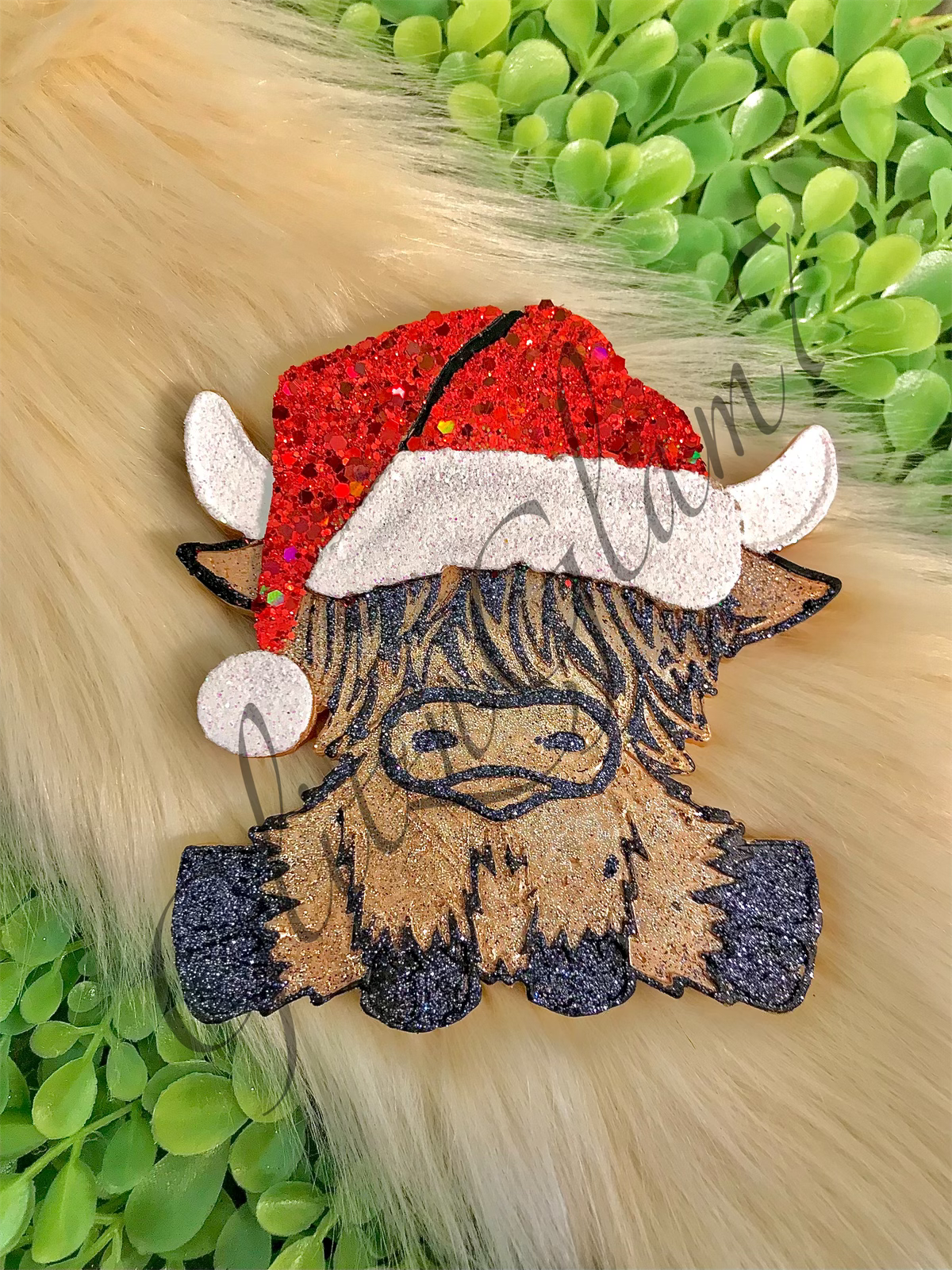 Christmas Highland Baby Cow Silicone Mold