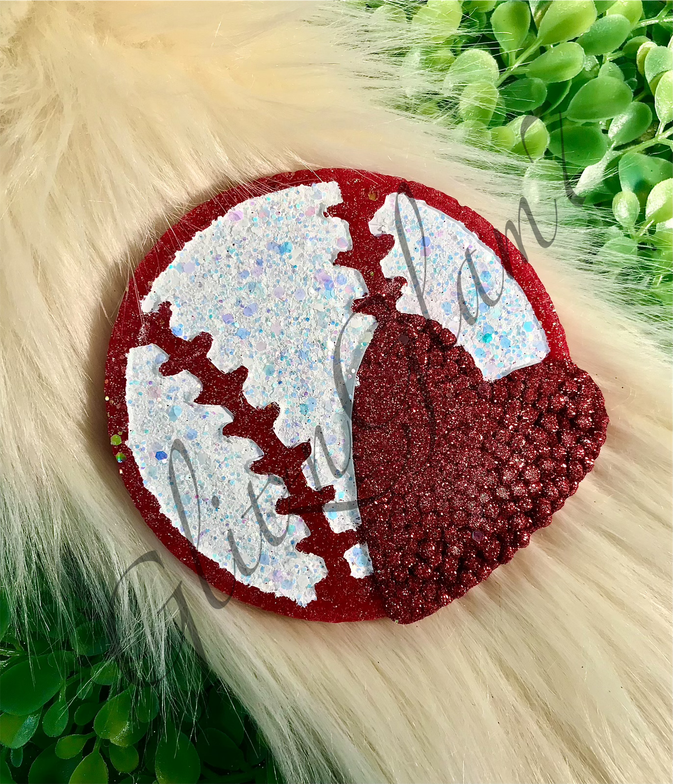 Baseball w/ Heart Freshie Silicone Mold