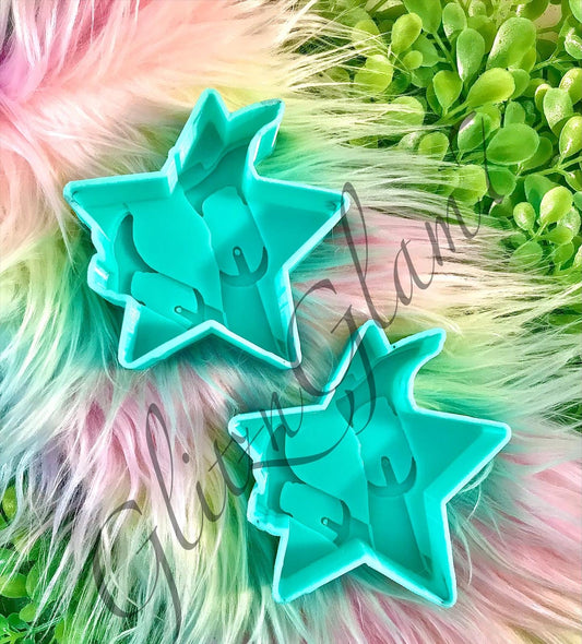 **VENT CLIP** Star Cowgirl Boot (PLAIN BOOT) Freshie Silicone Mold