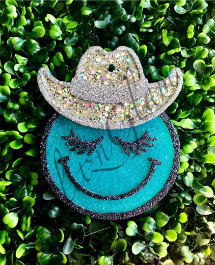 Smiley with Cowboy Hat Silicone Mold