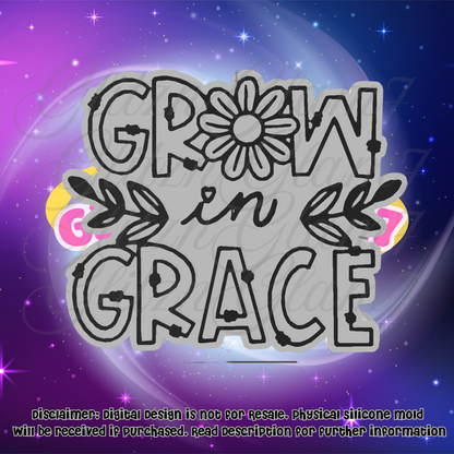 Grow in Grace Floral Premium Silicone Mold