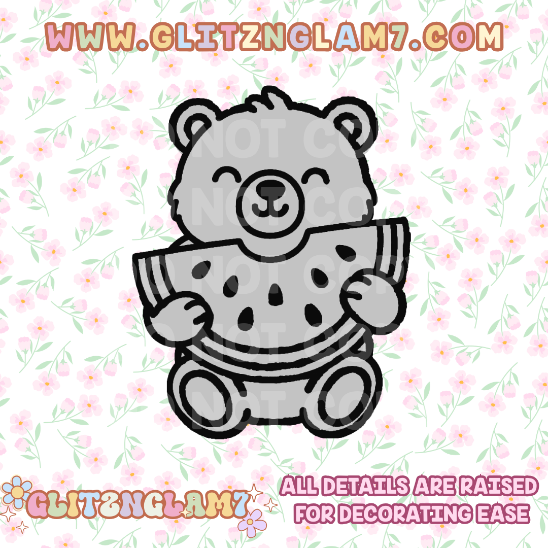 Watermelon Teddy Bear Silicone Mold