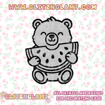 Watermelon Teddy Bear Silicone Mold