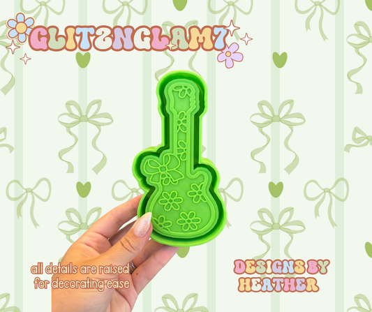 Coquette Floral Guitar Silicone Mold
