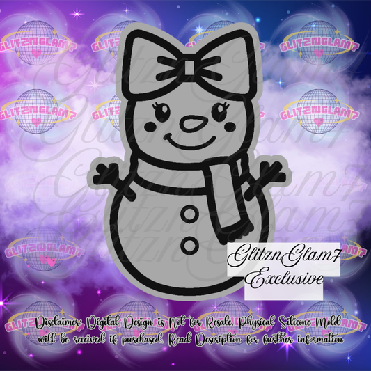 Snowlady w/ Bow STYLE 1 Silicone Mold( GNG7 Exclusive)