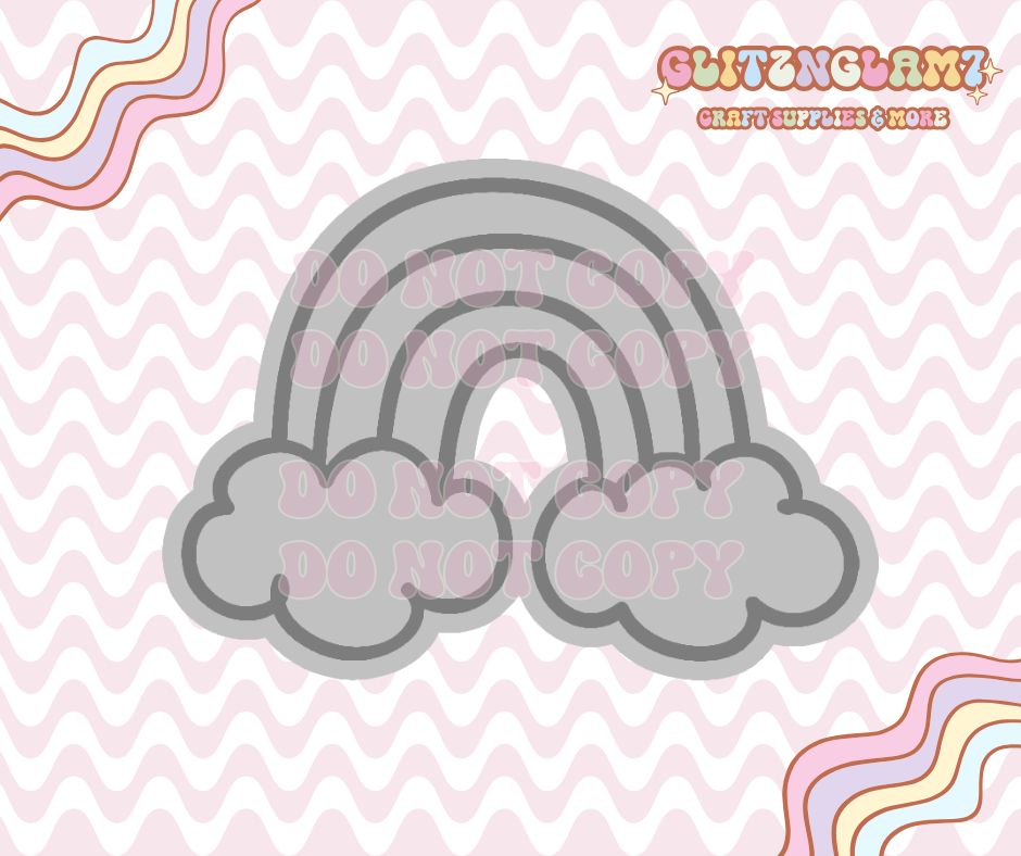 Rainbow w/ Clouds Premium Silicone Mold
