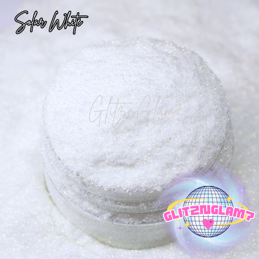 Solar White -Glitter Dust 1/256"