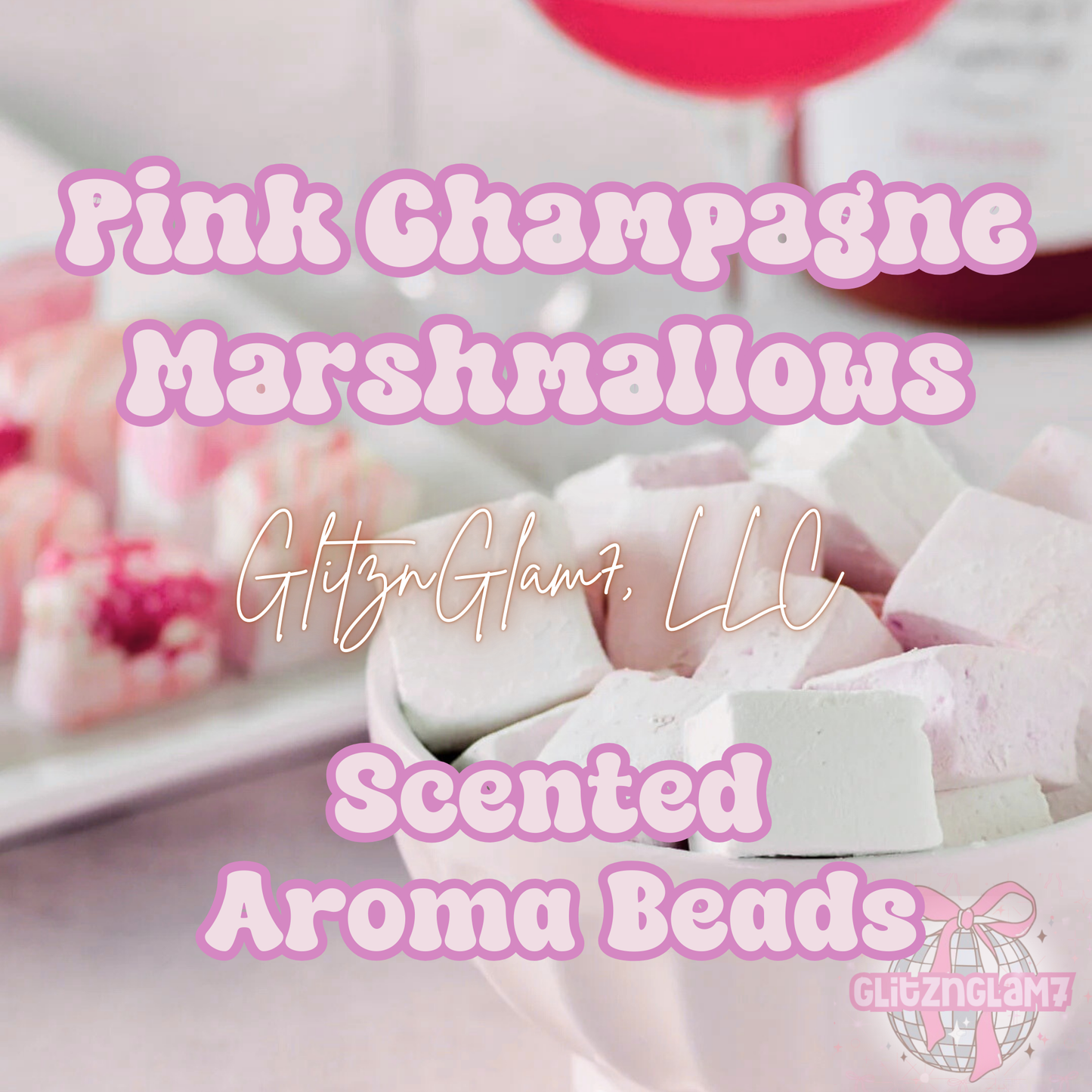 Pink Champagne Marshmallows Scented Aroma Beads