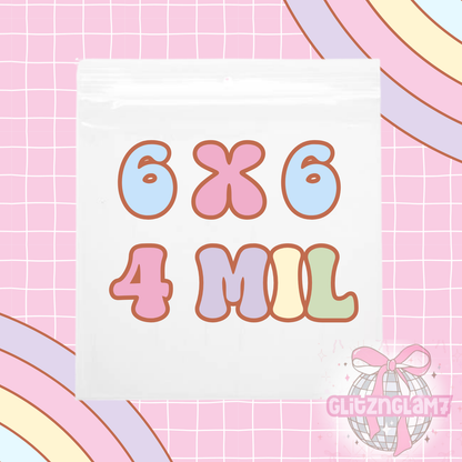 6x6 Polypropylene Bags- 4 MIL
