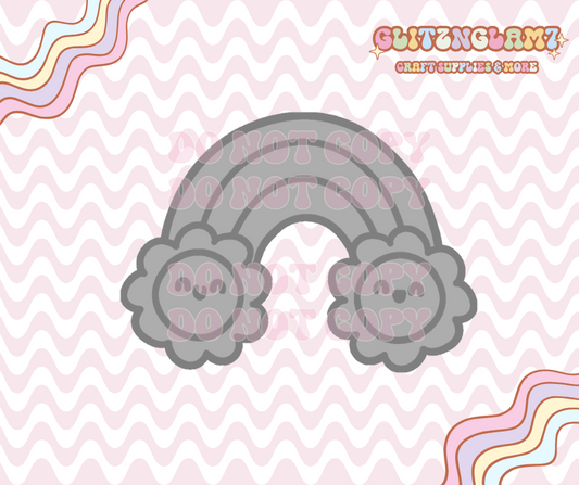 Rainbow w/ Smiling Daisies Silicone Mold