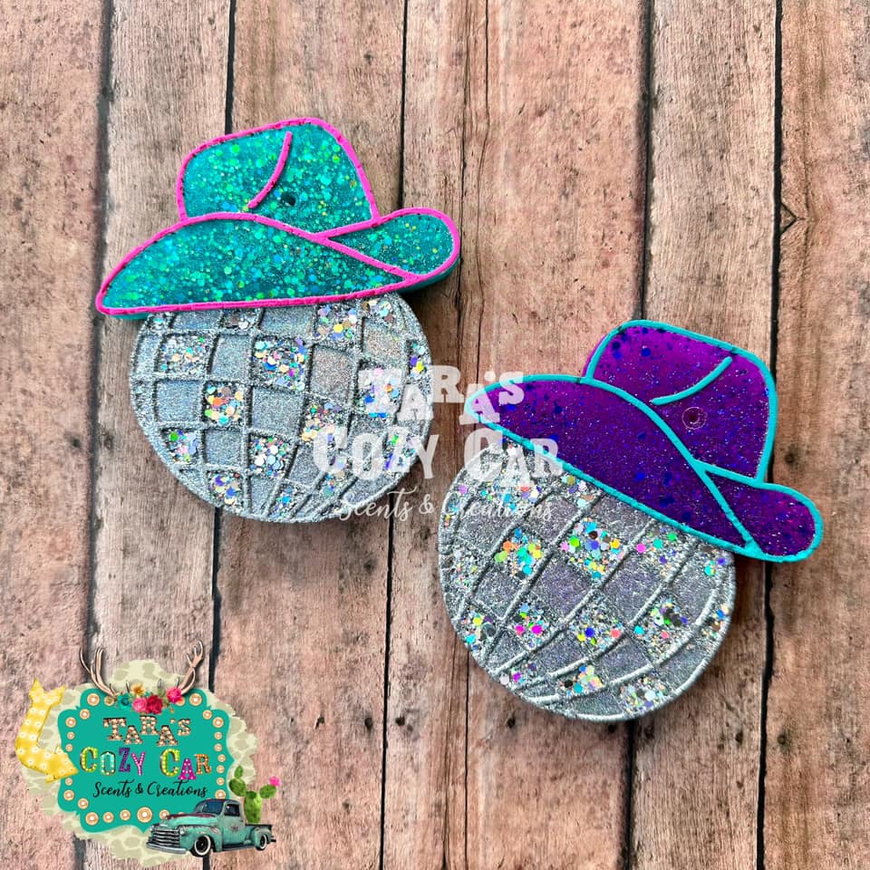 *** VENT CLIP *** Disco Cowgirl Freshie Silicone Mold (Plain Style)