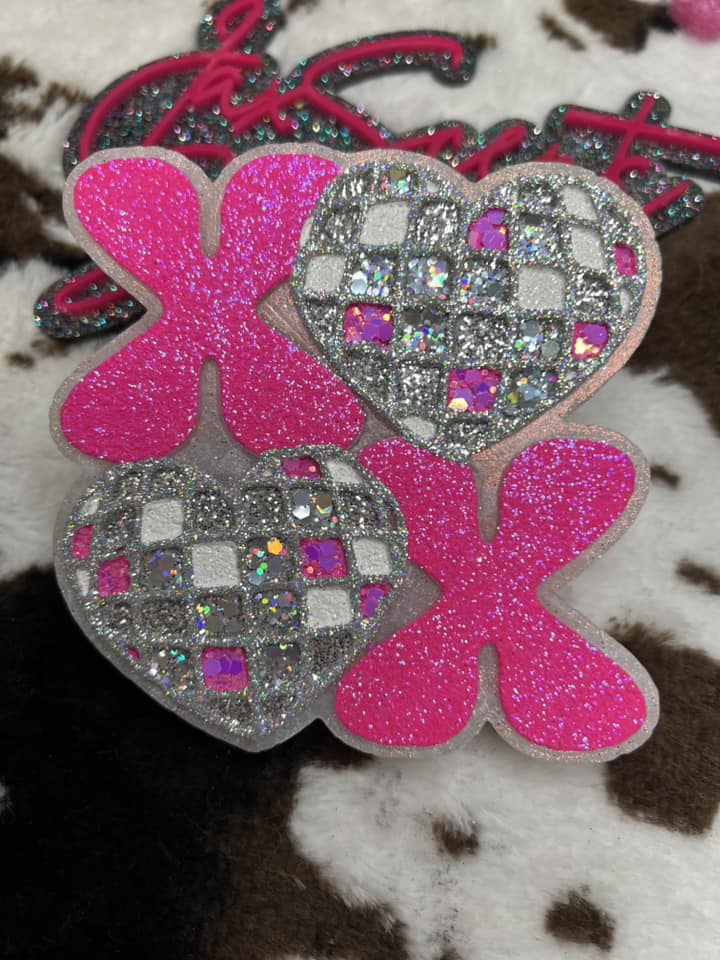 XOXO w/ Disco Hearts Silicone Mold