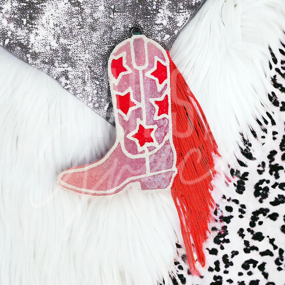 Cowgirl Boot w/ Stars Freshie Silicone Mold