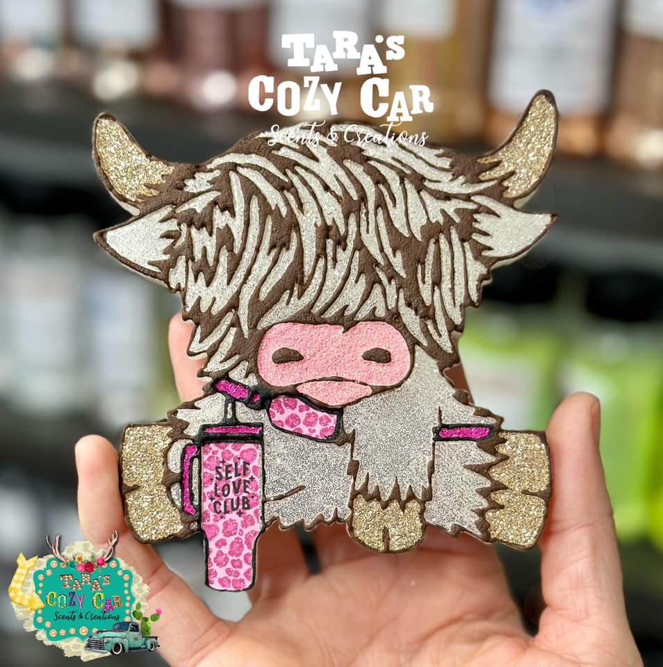 Highland Cow with Cup Silicone Mold- GNG7 Exclusive