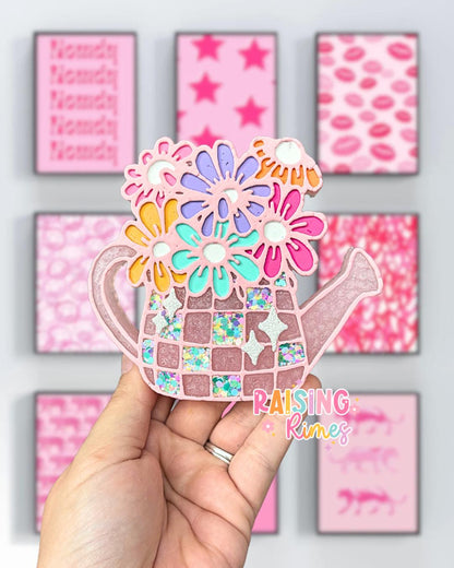 Disco Flower Watering Can Silicone Mold