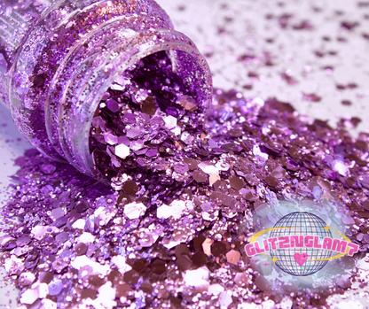 French Lilac - Metallic Chunky Mix
