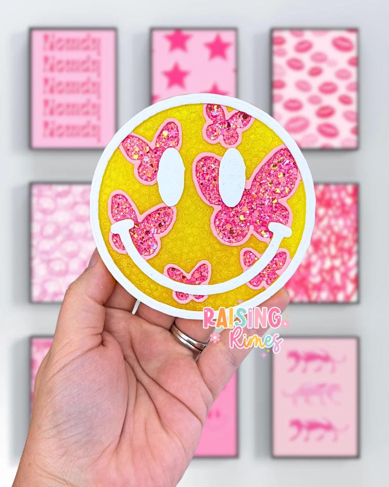 Smiley with Butterflies Silicone Mold -GNG7 Exclusive