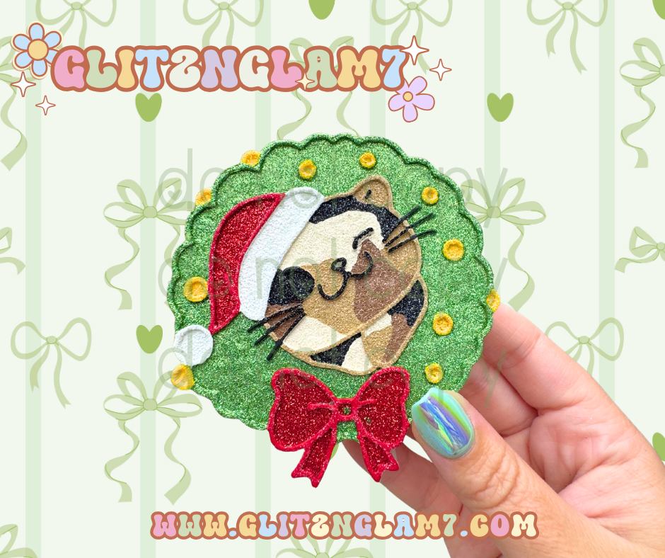 Kitten Christmas Wreath Silicone Mold
