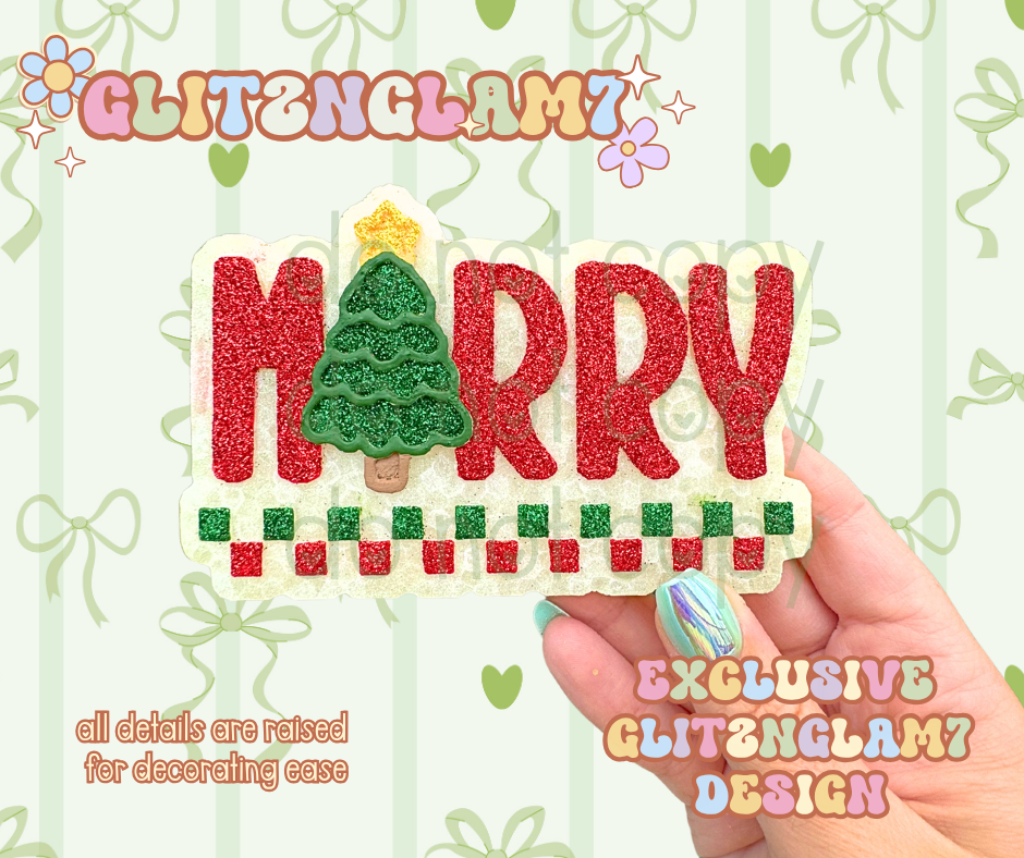 Checkered Merry Silicone Mold-GNG7 Exclusive Design