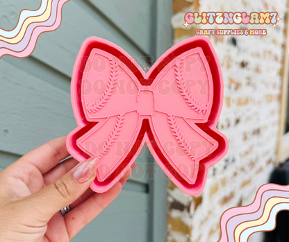 Coquette Baseball Bow Silicone Mold