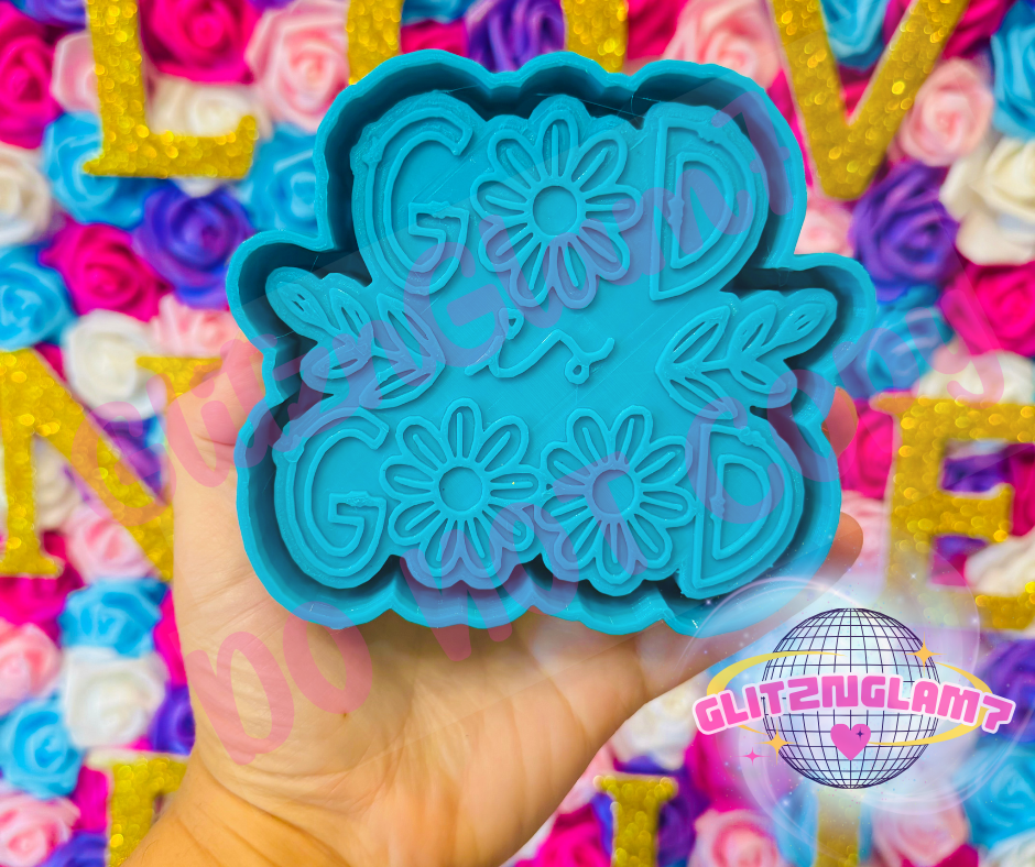 Floral God is Good Silicone Mold