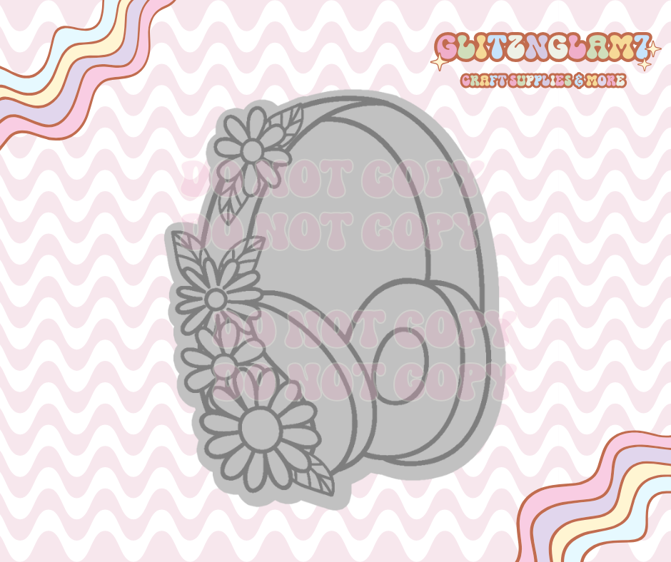 Groovy Floral Headphones Premium Silicone Mold