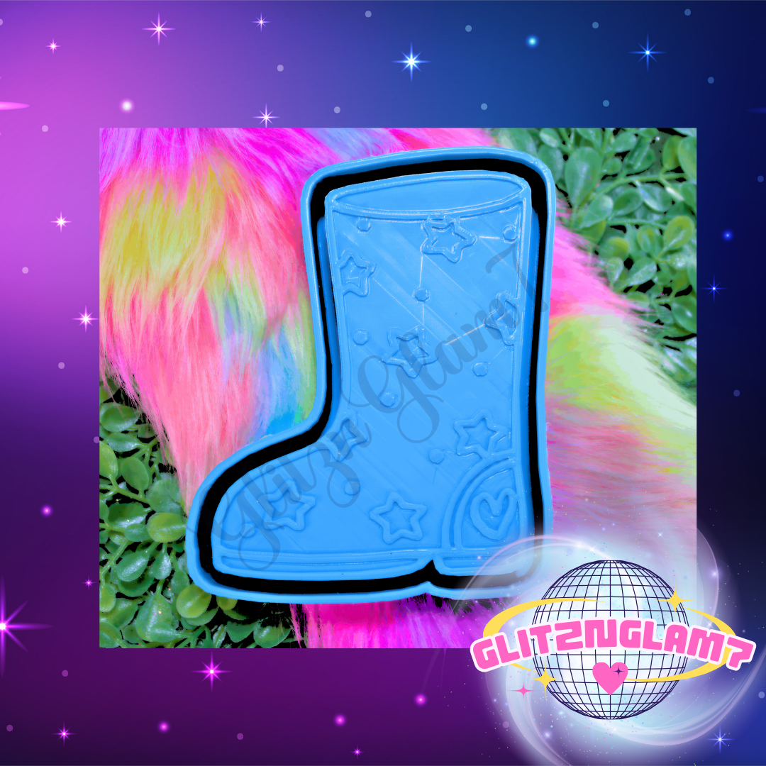 Rain Boot w/ Stars Silicone Mold