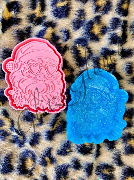 Groovy Disco Santa w/ Flowers Silicone Mold