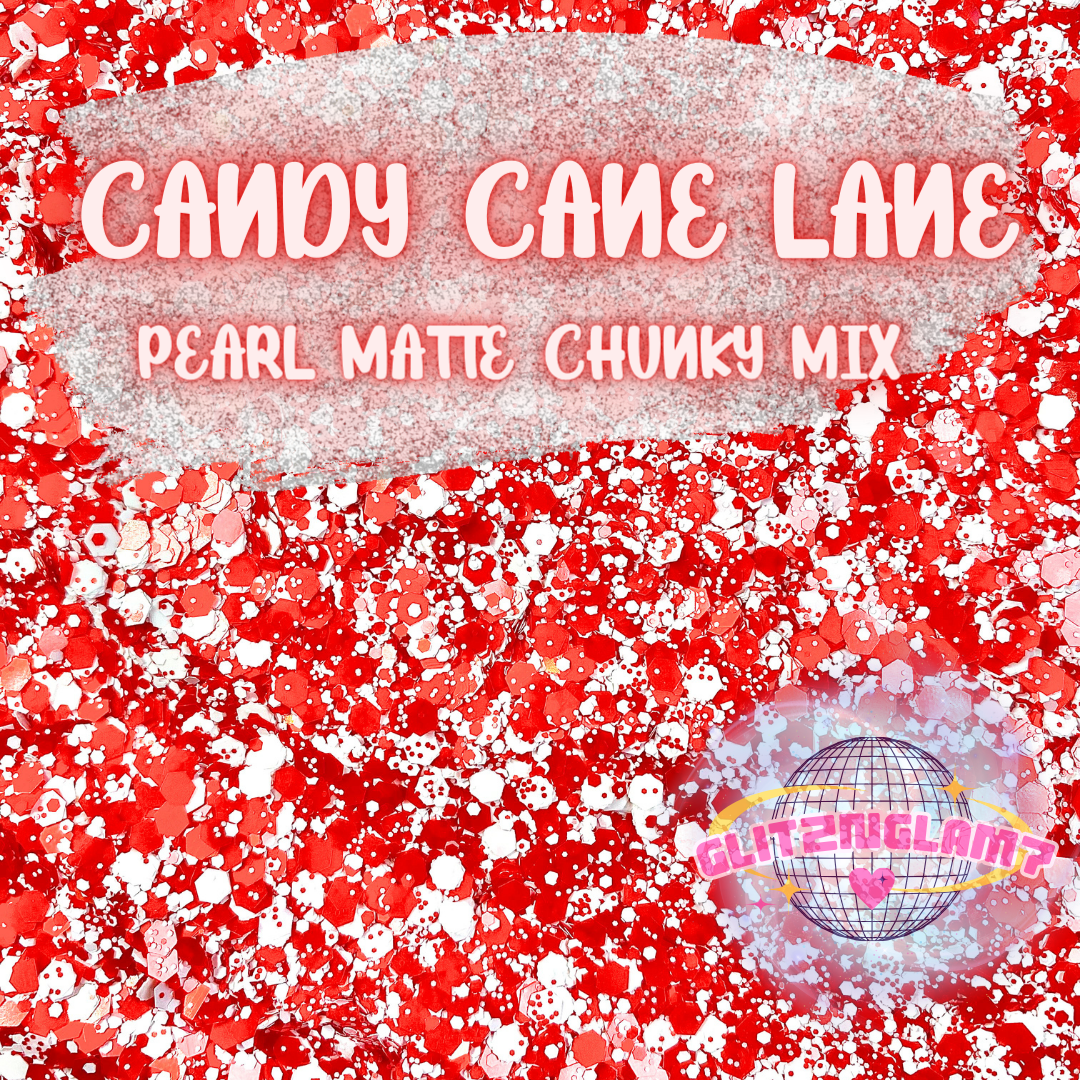 Candy Cane Lane - Pearl Matte Chunky