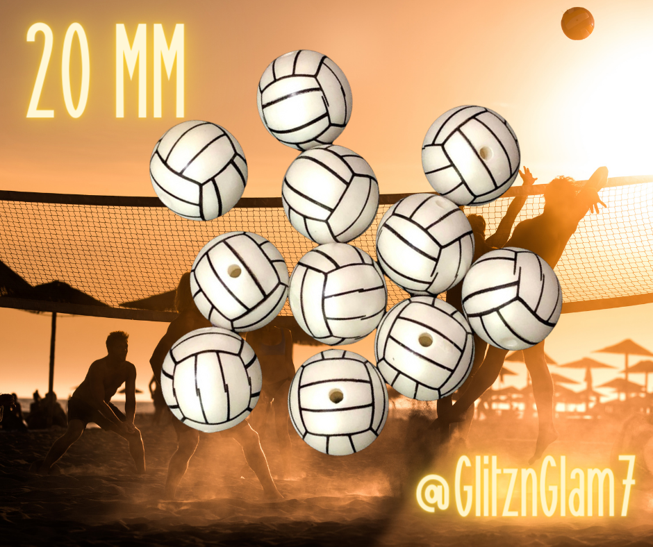 Volleyball Decorative Beads
